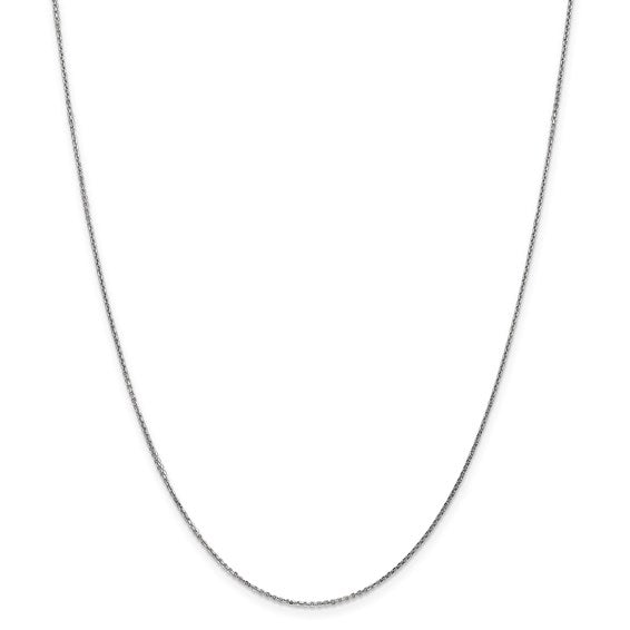 Cable Link Necklace in 14k White Gold